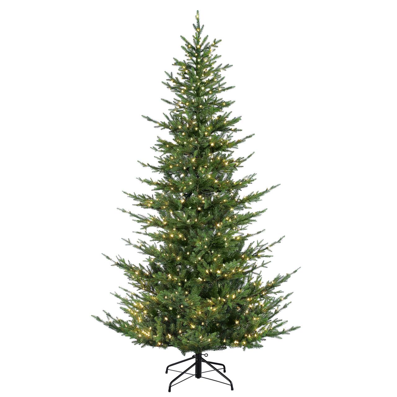 6.5ft. Pre-Lit Natural Fir Artificial Christmas Tree, Clear Lights